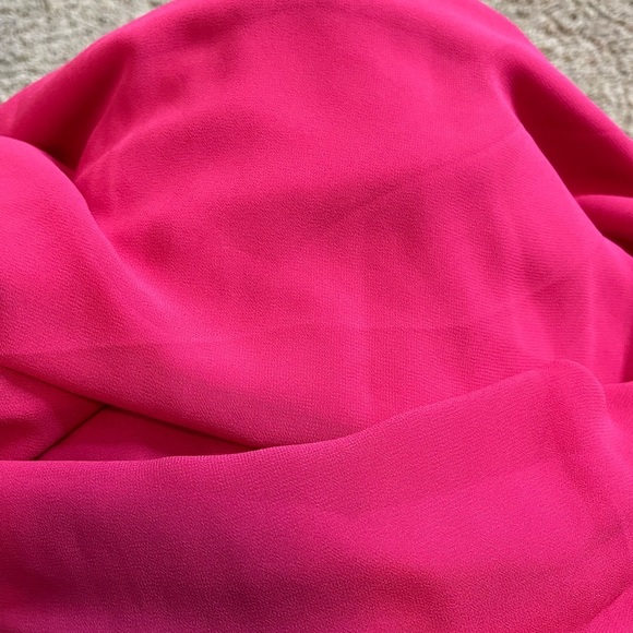J. Crew fuchsia pink velvet double v-neck fabric ribbon straps tank top size S - Picture 11 of 11